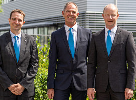 Wechsel Geschäftsführung SKZ und ASO  Dr. Benjamin Baudrit, Prof. Martin Bastian und Dr. Thomas Hochrein (v.l.n.r.)