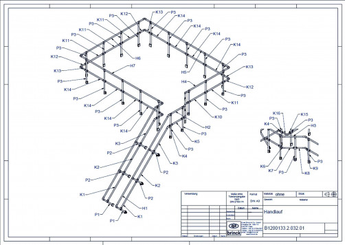 Eine wichtige Komponente des Brinck-Planungsservice ist neben der Erstellung genauer CAD-Abbildungen des gewünschten Geländersystems die Anfertigung lückenloser Teilelisten. / © Brinck