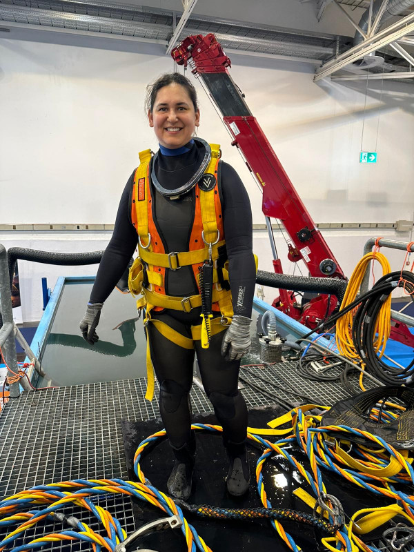 Whitney in a harness - © Subsea Global Solutions/Uwe Aschemeier