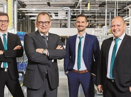 Der Getriebespezialist Neugart hat seine Führungsstruktur neu angepasst (von links): Holger Obergföll, Bernd Neugart, Matthias Herr, Swen Herrmann.