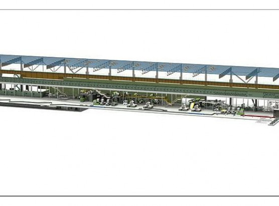 3D model of the new annealing and insulating line for the production of non-grain-oriented (NGO) steel at thyssenkrupp Steel Europe’s Bochum site.