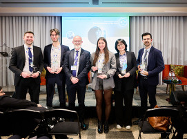 Hydrogen Europe Research President Luigi Crema and 2025 Young Scientist Award winners