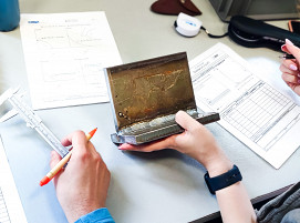 Sichtprüfung einer Kehlnaht