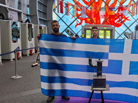 Filippos (left) at SCHWEISSEN & SCHNEIDEN 2025