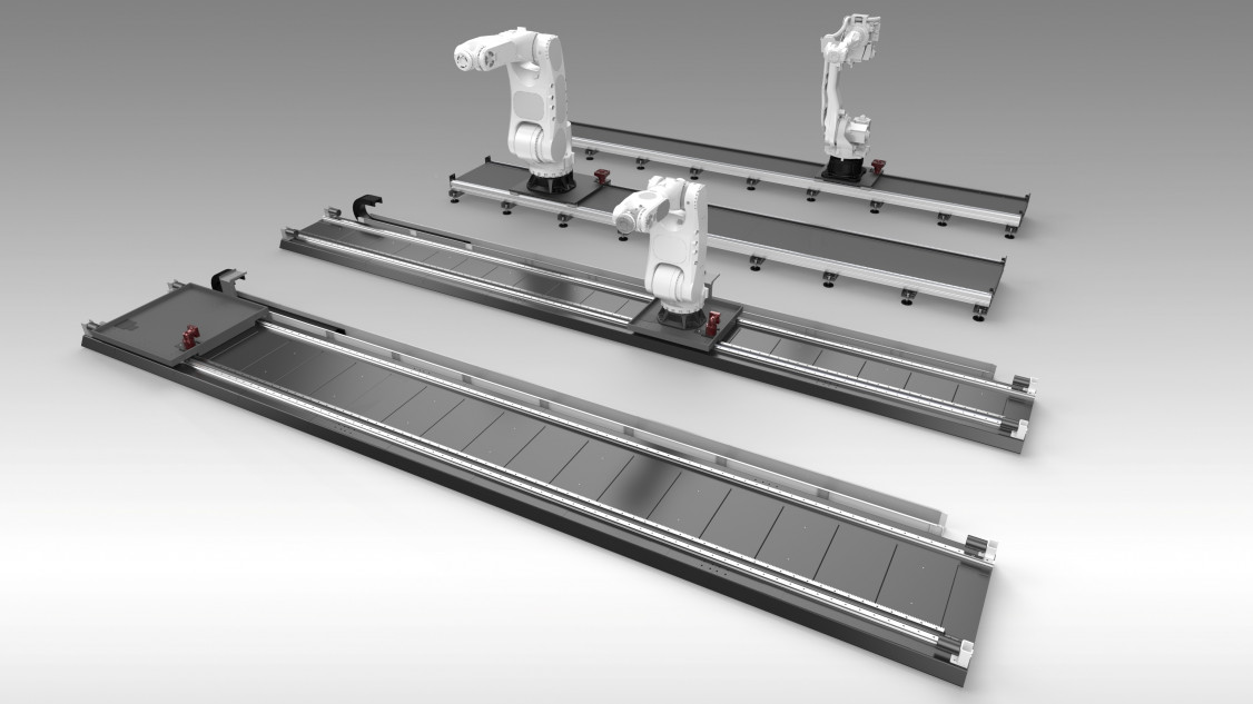 Stahl- und Aluminiumvarianten im Vergleich: Indunorm bietet 7. Achsen für unterschiedliche Traglast- und Robotikanforderungen, von kompakten Cobot-Anwendungen bis hin zu Schwerlastsystemen - © Indunorm Bewegungstechnik GmbH