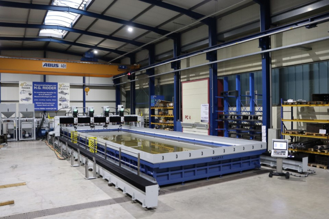 Das ist die neue Wasserstrahlschneidanlage, die in Ilsenburg aufgebaut wird. - © Salzgitter AG