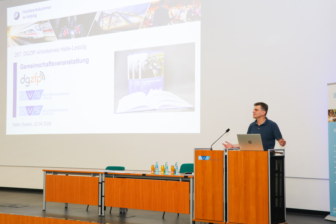 Steffen Wagner, Leiter des DGZfP-Arbeitskreises und Geschäftsführer der SLV Halle GmbH, über die ZfP als integraler Bestandteil der Prozesskette - © SLV Halle GmbH