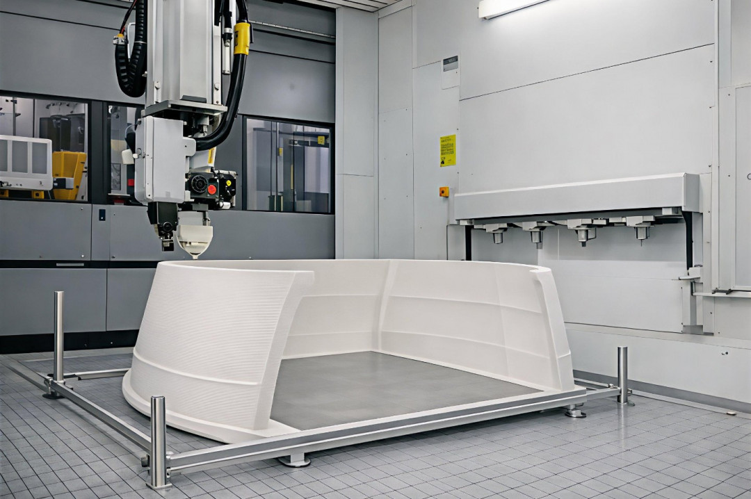 3D-FiberTrain: Druck der Bugnase eines Hochgeschwindigkeitszug - © Fraunhofer IWU