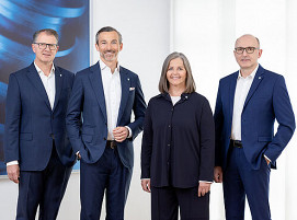 Der Vorstand der Röchling-Gruppe (von links): Martin Schüler, Raphael Wolfram, Evelyn Thome und Dr. Daniel Bühler.