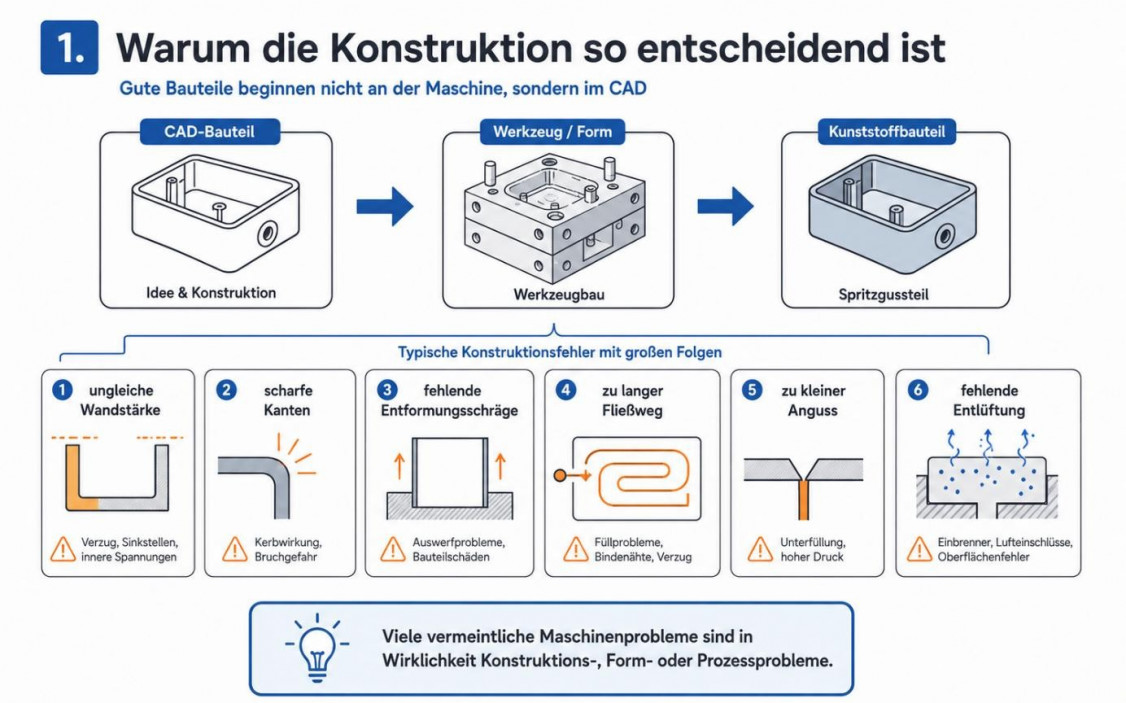 Auszug aus dem Erfahrungsschatz Manueller Spritzguss - © Udo Eckloff/Kompetenz manueller Spritzguss