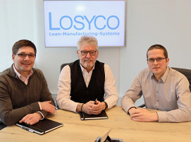 Generationswechsel bei LOSYCO: Manuel Granz (l.) und Christoph W. Münter (r.) übernehmen die Geschäftsführung von Unternehmensgründer Derek P. Clark.