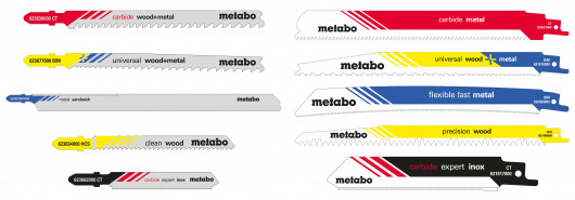 Metabo hat für jede Anwendung das passende Sägeblatt im Programm. Um den unterschiedlichen Anforderungen der Handwerker noch besser gerecht zu werden, hat Metabo sein bestehendes Stich- und Säbelsägeblätter-Sortiment erneuert und erweitert. / © Metabo
