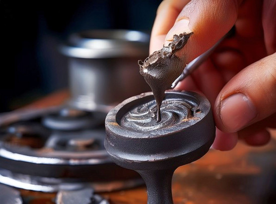 Risse, Ausbrüche und Erosionsschäden in Bauteilen aus Gusseisen oder Aluminium- und Stahlguss lassen sich mit der Reparaturpaste Pyro-Putty Typ 2400 von Kager kostensparend instand setzen.