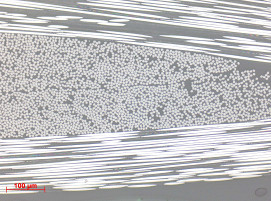 Mikroskopisches Querschnittsbild des Prüfkörpers.