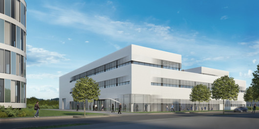 Dasneue Zentrum wird in unmittelbarer Nachbarschaft zu den Verarbeitungstechnika und dem Technologie-Zentrum des SKZ in Würzburg gebaut. / © SKZ