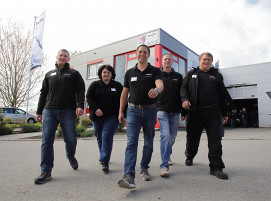 Das Team am neu eröffneten EWM-Standort in Singen.