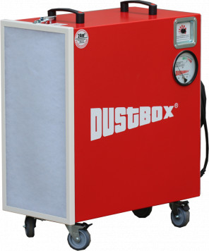 Die DustBox ist in drei Gerätevarianten erhältlich und kann sowohl stationär als auch mobil genutzt werden. / © Möcklinghoff Lufttechnik