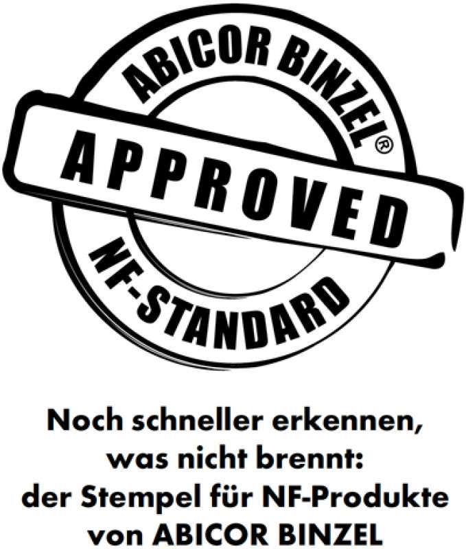 Ein spezieller Stempel zeigt auf einen Blick, welche Produkte den ABICOR BINZEL NF-Standard erfüllen. - © Alexander Binzel Schweisstechnik GmbH & Co. KG