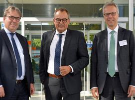 Leiten künftig den VDMA-Fachverband Antriebstechnik (von links): Hartmut Rauen (VDMA) als Geschäftsführer, Bernd Neugart (Neugart GmbH) als Vorsitzender und Dr. Stefan Spindler (Schaeffler Technologies AG & Co. KG) als stellvertretender Vorsitzender des Vorstands.
