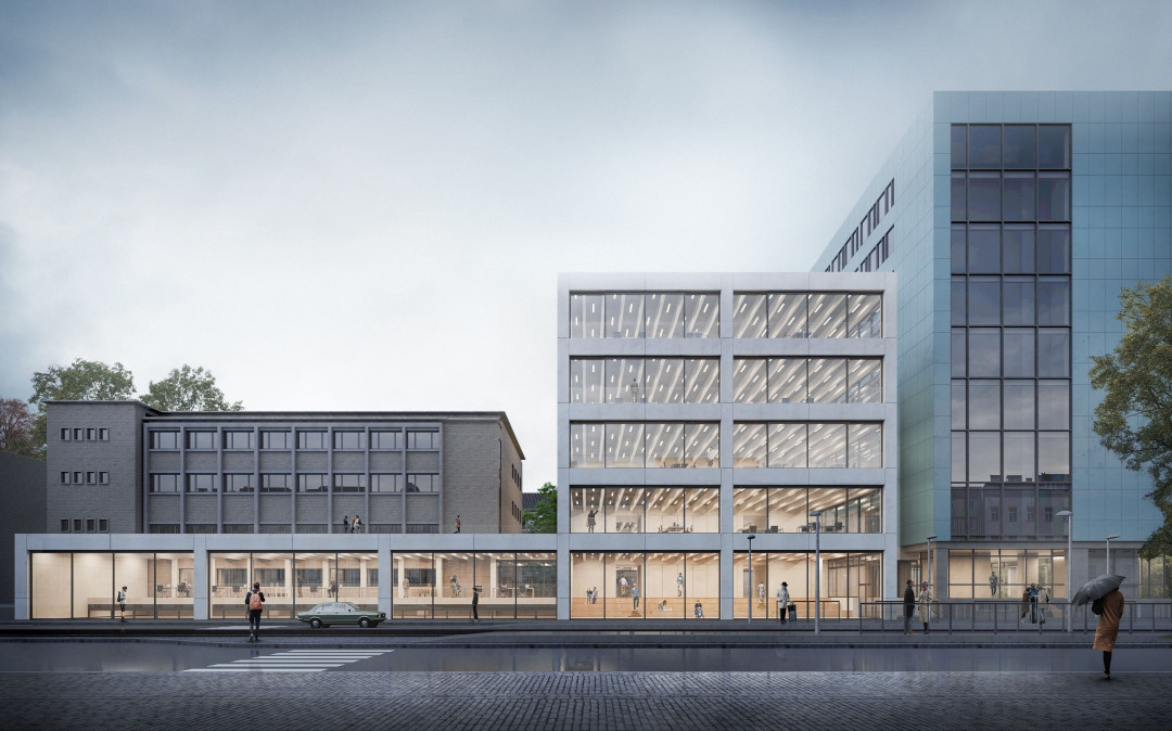 Entwurf des neuen Lern- und Anwendungszentrums Mechatronik am Campus Süd des KIT. - © Birk Heilmeyer und Frenzel Gesellschaft von Architekten mbH
