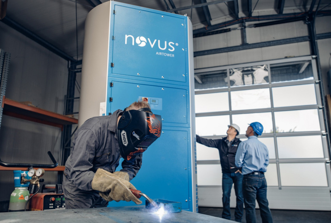 Der Novus Airtower besitzt ein spezielles Filter- und Steuerungskonzept - © Novus air GmbH